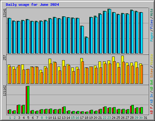 Daily usage for June 2024