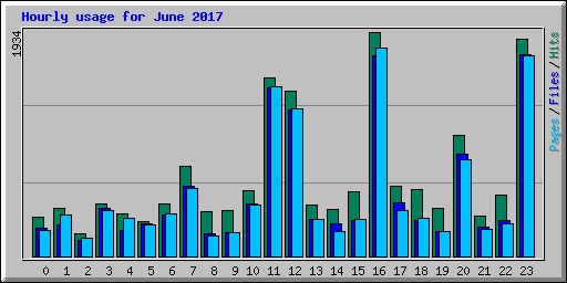 Hourly usage for June 2017