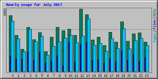 Hourly usage for July 2017