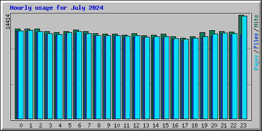 Hourly usage for July 2024